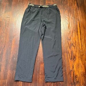 Rail Riders Pants Mens Medium 32x30 Black Belted Lightweight Hiking‎ Skate Y2K